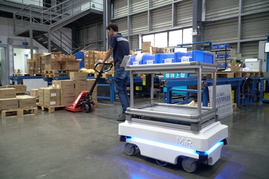 Les robots mobiles MiR permettent l'innovation intralogistique chez Bossard Smart Factory Logistics